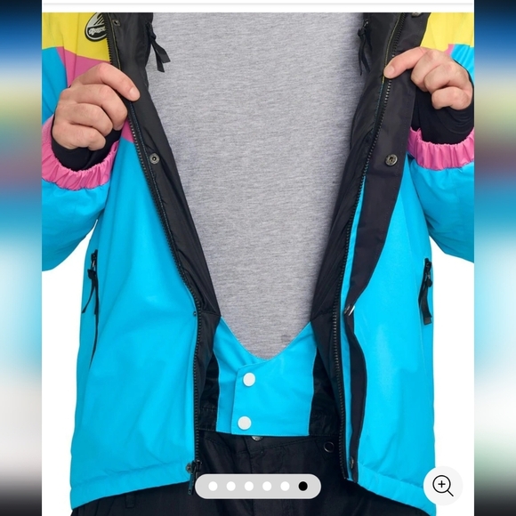 NWT!! Tipsy Elves, Icy Blunder Insulated Jacket, Blue/Black, Size XL, MSRP $190 - Picture 5 of 16